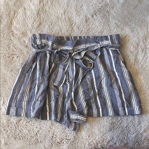 Creations Boutique blue and white striped shorts